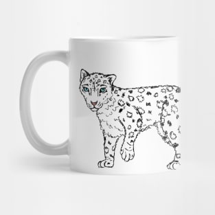 Roaming - Snow Leopard Sketch Mug